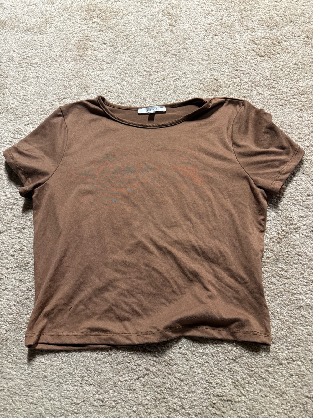 gaze Short Sleeve Baby Tee Top - Brown